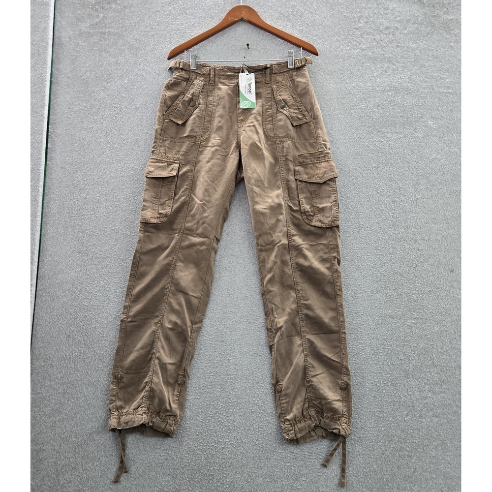 GUESS Men Pants 29X30 Brown Cargo Pockets Straight Leg Mid Rise 29" Inseam NWT